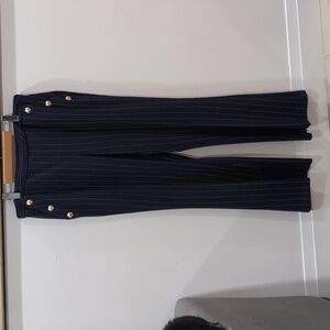 ZAC & RACHEL | Women's Navy/White Pinstripe Ultimate Slimming and Shaping Pants